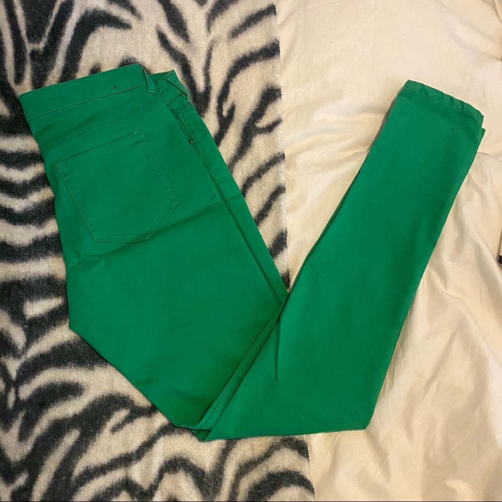 Green H&M DIVIDED Color Jeans